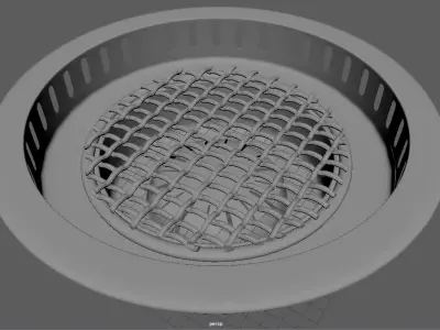 grill tray Low-poly 3D model