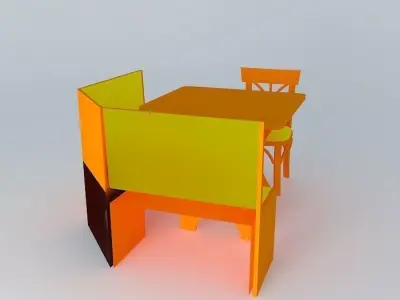 German Corner furniture set Free 3D model