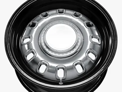 Wheel Vintiques Styled Steel Wheel Original Style Low-poly 3D model