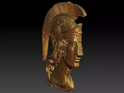 Roman warrior CNC Relief Model 3D print model