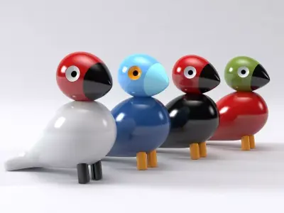 Songbird toy bird 3D model