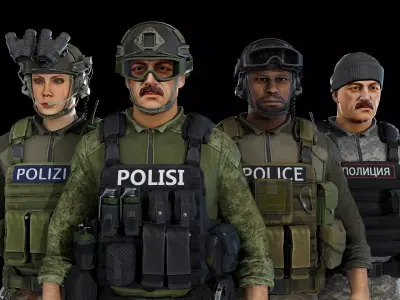 Law Enforcement Low-poly 3D model