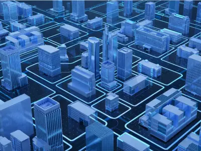 Cyberpunk Smart City Infrastructure 3D Model 3D model