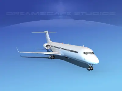 Comac ARJ21-700 Unmarked 1 3D model