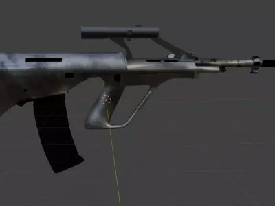 weapon aug Low-poly 3D model