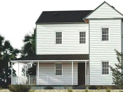 Farm House Low-poly 3D model