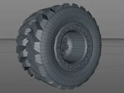 Tires set -Monster Truck- Pneumatici Free low-poly 3D model