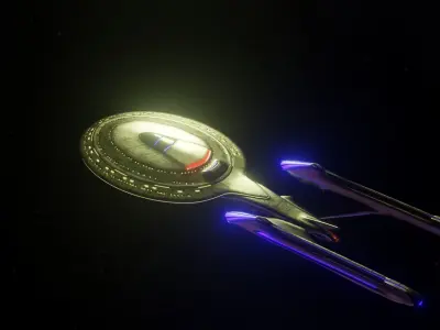 Like the USS-Enterprise low poly Low-poly 3D model