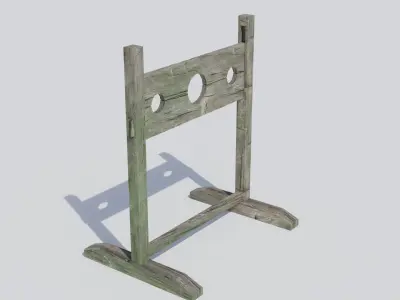 Medieval Pillory - Low-poly PBR Low-poly 3D model