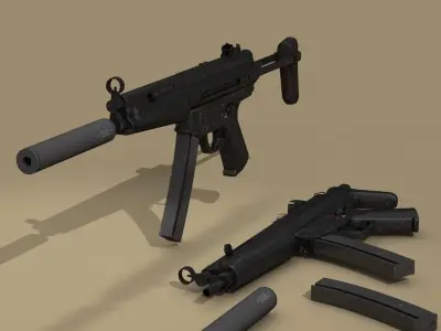 MP5 rifle 3D model