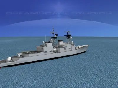 Spruance Class DD966 USS Hewitt 3D model