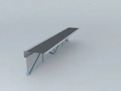 tyr bench with stripes Free 3D model