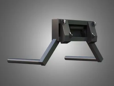 Roll-type Bale Fork - Front Loader 3D model