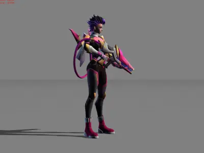 Jet Archer Kimmy Rising Nova Low-poly 3D model