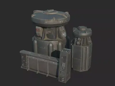 Future Sci-Fi Energy Charging Console 3D model