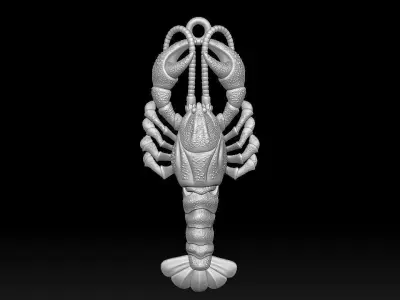 SHRIMP PENDANT 3D PRINTED Free 3D print model