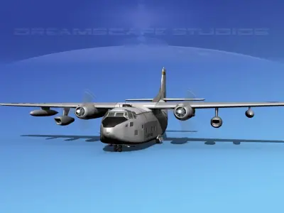 Fairchild C-123K Provider V02 3D model