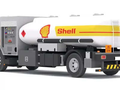 Fueler Aircraft Shell Low-poly 3D model