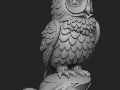 Owl sculpture 3D print model