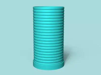 Vase 19 with Plate - Simple Plant Pot - Home Decor Free 3D print model