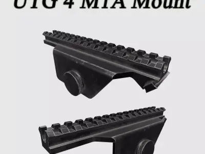 UTG 4-Point Locking Deluxe M14 M1A Scope Mount PBR Low-poly 3D model
