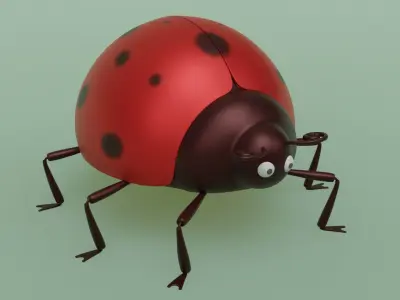 LadyBug Rigged Model 3D model