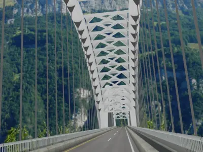 Suspension Bridge Free 3D model