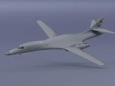 B-1 Lancer Fighter Plane Low-poly 3D model