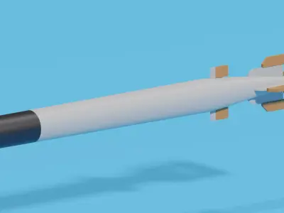 WW2 Japanese Type 91 Torpedo 3D model