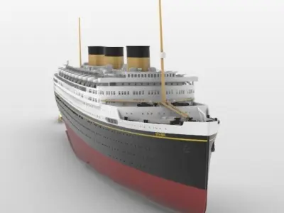 Print ready OCEANIC III White Star Line mega ocean liner 3D print model