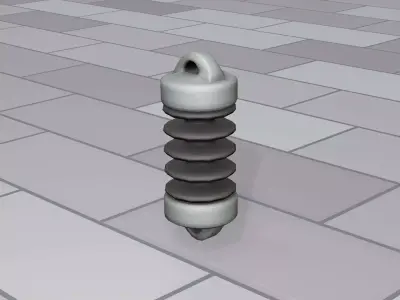 Electricity Poles Isolator 1 - Object 085 Low-poly 3D model