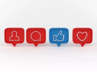 Icons speech bubble icon 3D model