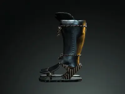 Japan Samurai Jambeau Low-poly 3D model