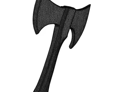 Double Bladed Battle Axe 3D model purchase
