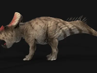 Protoceratops dinosaur Low-poly 3D model