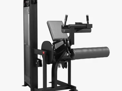 Hammer Strength Select SE Full Seated Leg Curl 3D model