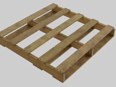 WoodenPalleteOldDirt wooden pallet Low-poly 3D model