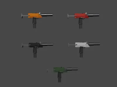 Warhammer 40k Autopistol Pattern Voss Mk 11 Low-poly 3D model