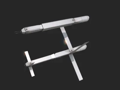 Isra UVision Hero120 Drone UAV Loitering Munition Low-poly 3D model