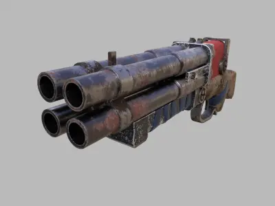 Low-poly shotgun Double Doublet Low-poly 3D model