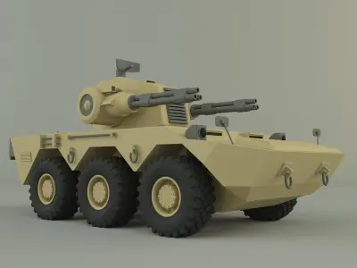 anti aircraft tank 3D model