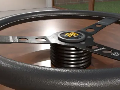 Momo prototipo 370 mm Steering Wheel 3D model