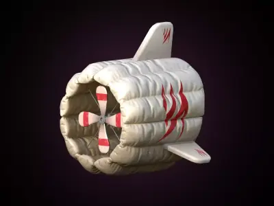 Solarpunk Airborne Wind Turbine 3D model