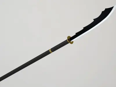 Black Dragon Naginata 3D model