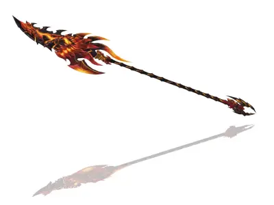 Infernal Spear Low-poly 3D model