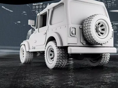 Jeep CJ7 RoZ 3D print model