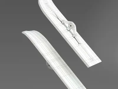 Snow Ski Landing Gear for RC aircraft 3D printable 3D print model