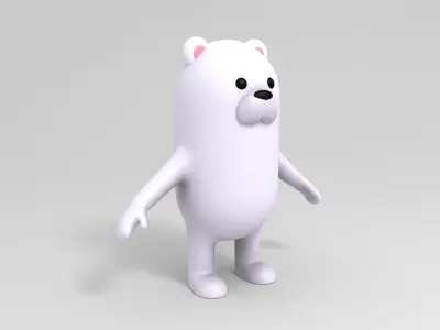 Polar Bear Character 3D model