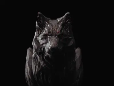 Wolf Fenrir Free low-poly 3D model
