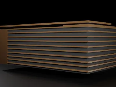 Office Table Free 3D model 3
